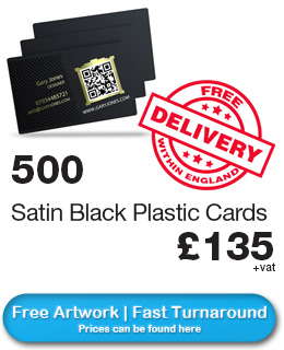 satin black plastic cards