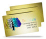 metallic plastic cards